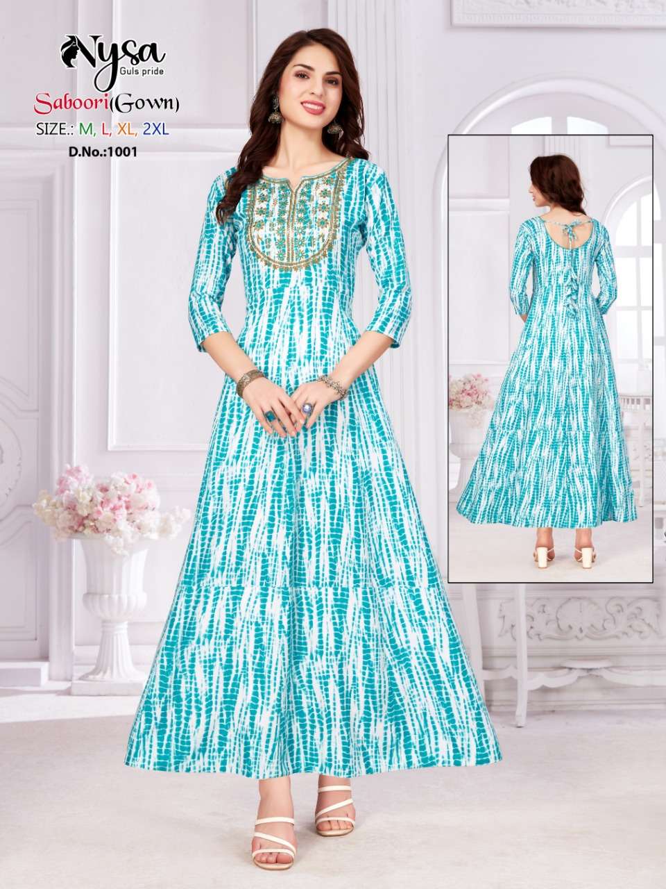 Nysa-saboori  Vol-1-fabric-rayon-embroidery- Sequence Work-capsule-saboori Print-anarkali-long-gown-1001
